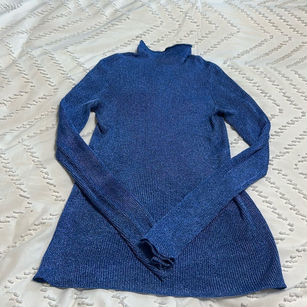 COS Blue Long Sleeve Top